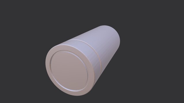 3D model of LiFePO4 32700 3.2V 6000mAh Flat Top Battery