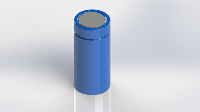 3D model of LiFePO4 32700 3.2V 6000mAh Flat Top Battery