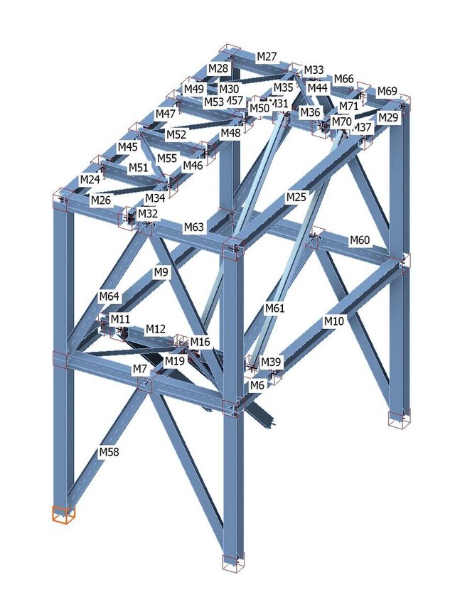 3D model of Industrial Steel Service Platform Design