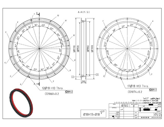 3D model of slewing-bearing