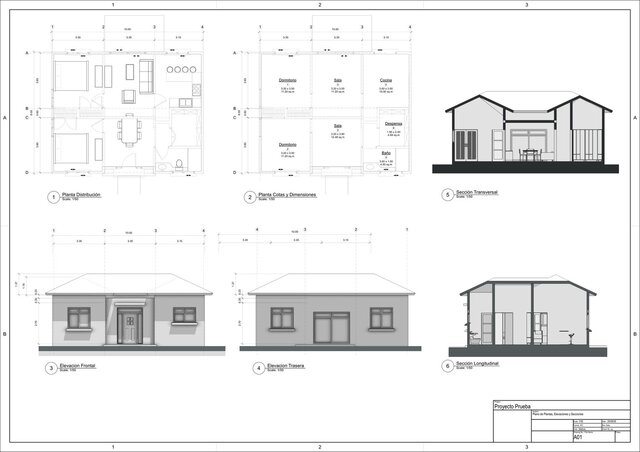 Professional 2D Architectural Floor Plans, Elevations & Sections