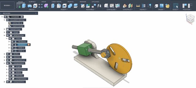 Mechanical Linkage Mechanism – 3D CAD Assembly