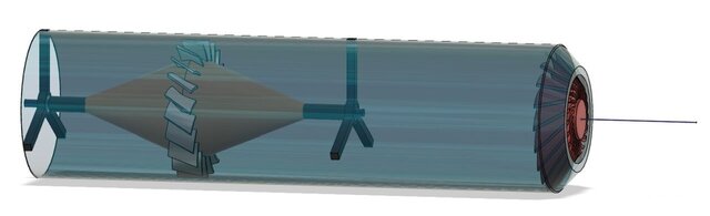 3D model of Hot-Air-Turbine-Generator