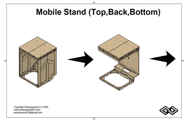 3D model of Mobile Bandsaw Stand – 3D CAD Design & 2D Technical Drawing