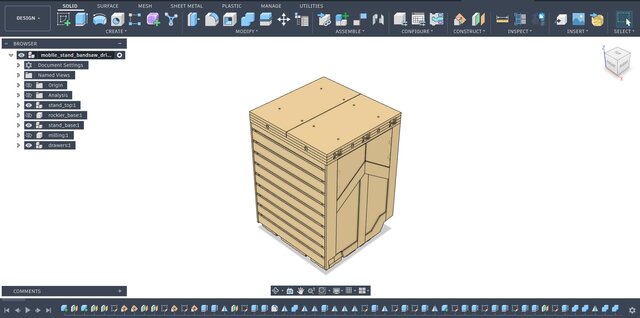 Mobile Bandsaw Stand – 3D CAD Design & 2D Technical Drawing