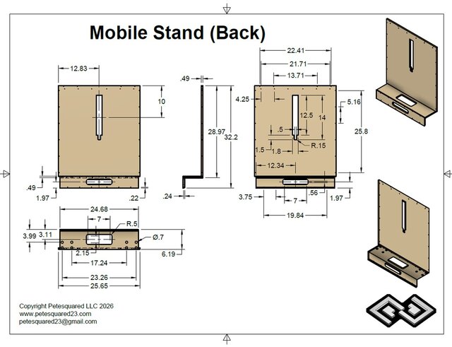 3D model of Mobile Bandsaw Stand – 3D CAD Design & 2D Technical Drawing