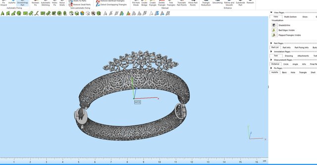 3D model of Luxury Diamond Pave Bangle – Manufacturing-Ready Jewellery CAD