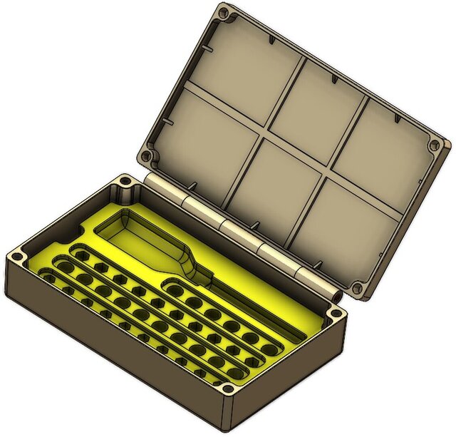 3D model of Precision Screw Bit Organizer | Mechanical Product Design Portfolio