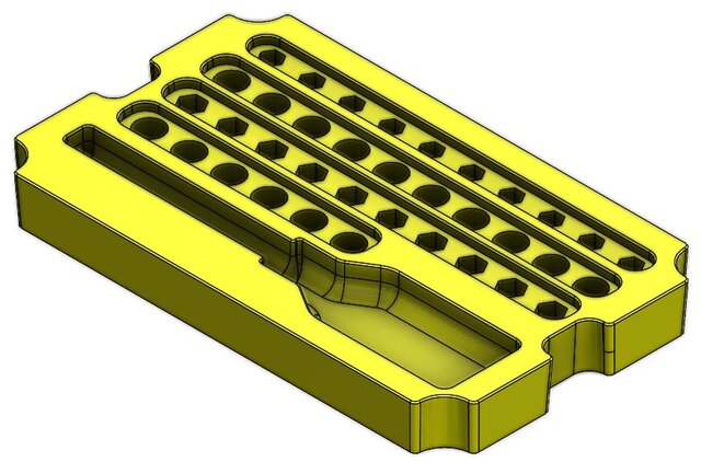 3D model of Precision Screw Bit Organizer | Mechanical Product Design Portfolio