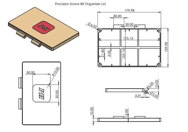 3D model of Precision Screw Bit Organizer | Mechanical Product Design Portfolio