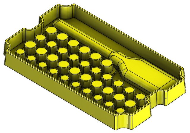 3D model of Precision Screw Bit Organizer | Mechanical Product Design Portfolio