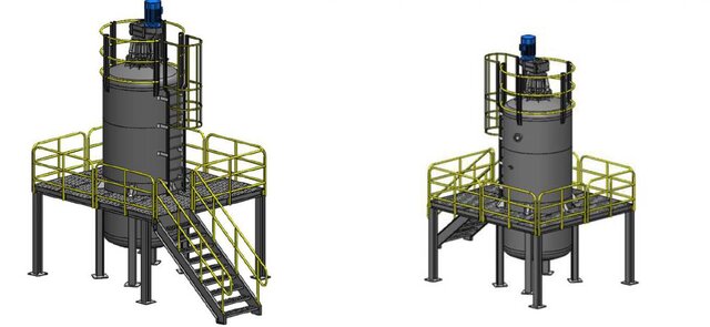 VERTICAL AUTOCLAVE WITH AN AGGREGATOR
