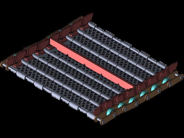 CNC Macine conveyor chain assembly
