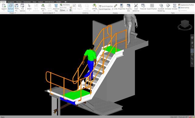 Industrial Access Stair & Platform | 3D Mechanical Design