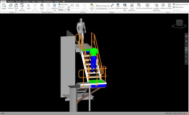 Industrial Access Stair & Platform | 3D Mechanical Design – image 3 of 4