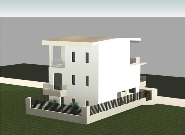 3D model of Modern 2-Story Residential Villa (Αthens)