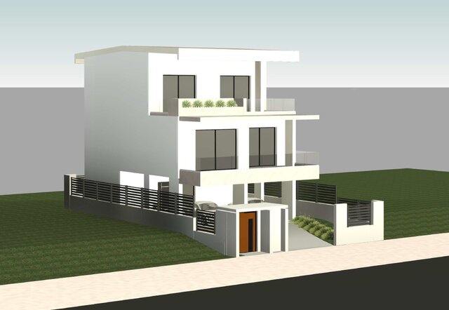 3D model of Modern 2-Story Residential Villa (Αthens)