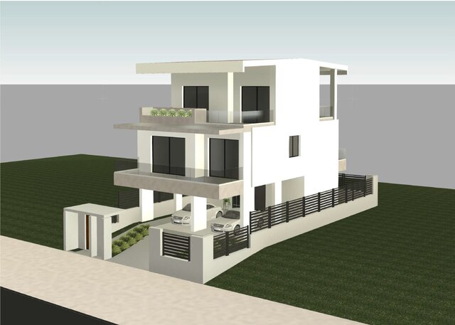 3D model of Modern 2-Story Residential Villa (Αthens)