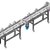 Automated packaging line - five machine modules (Autodesk Inventor)