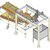 Automated packaging line - five machine modules (Autodesk Inventor)