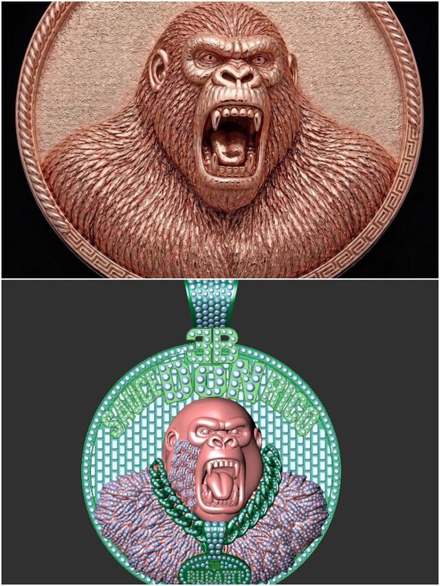 3D model of Bespoke Hip hop diamond pendants, Ring  and every sculpting artical