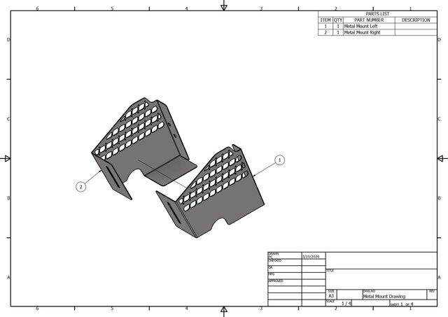 3D model of Bike Frame Metal Mount