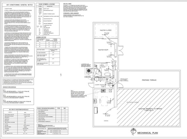 Residential Mechanical Permit Drawing Package – Miami Dade, Florida