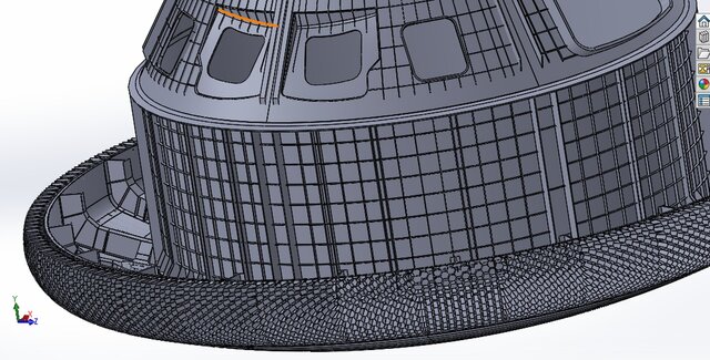 3D model of Orion Spacecraft (Heat Shield + Pressure Vessel)