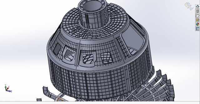 3D model of Orion Spacecraft (Heat Shield + Pressure Vessel)