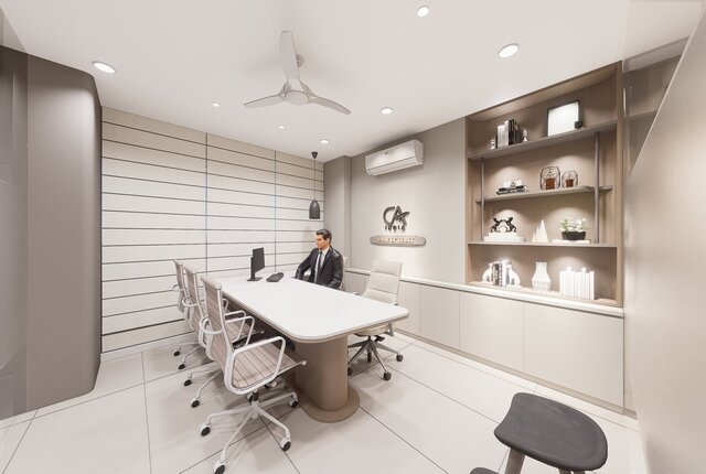 3D model of Modern CA Office Interior Design & 3D Visualization
