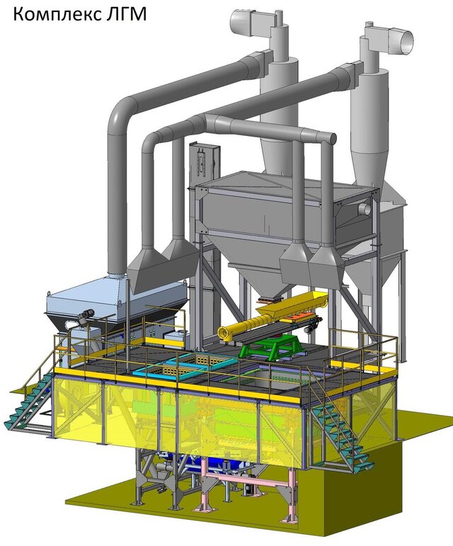 Complex for metallurgical casting using gasified (melted) models