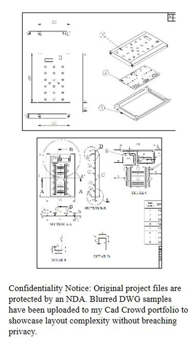 3D model of Reverse Engineering & 3D CAD Modeling of Sheet Metal Enclosure Assembly