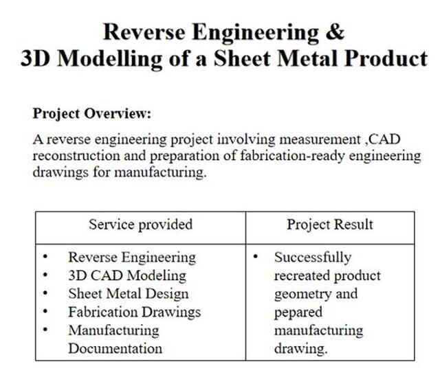 3D model of Reverse Engineering & 3D CAD Modeling of Sheet Metal Enclosure Assembly