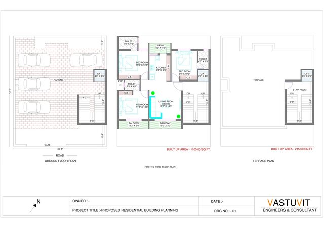 3BHK Residential Apartment Planning