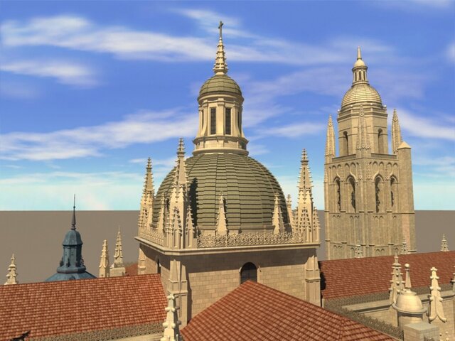 Detailed Cathedral Exterior - 3D Architectural Modeling