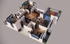 Modern 3D Floor Plan & Interior Design design by nasreens