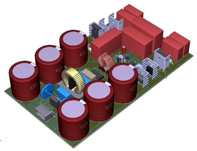 3D model of High Power Induction Heating PCB Design and Development