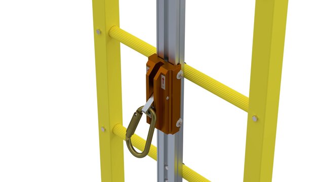 3D model of Rigid Rail Fall Protection