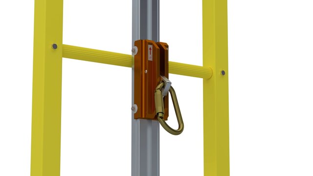 3D model of Rigid Rail Fall Protection