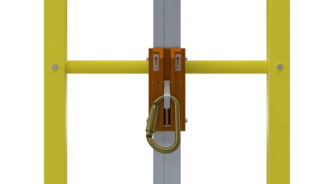 3D model of Rigid Rail Fall Protection