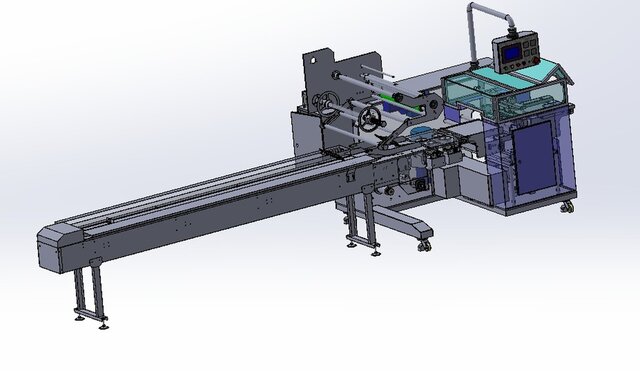 3D model of Horizontal Packaging Machine (Flow Wrapper)