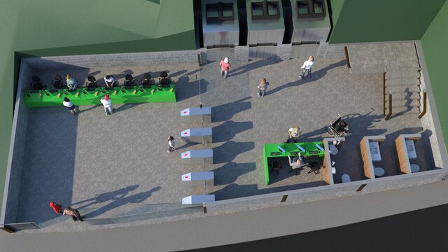 3D model of Eco-Sustainable Commercial Architecture & Infrastructure – NECTUR Hub