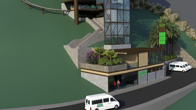 3D model of Eco-Sustainable Commercial Architecture & Infrastructure – NECTUR Hub