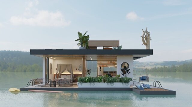 Floating Chalet in Light Steel Frame (LSF) | Revit BIM Technical Development