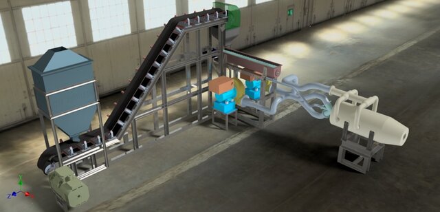 3D model of Biomass Combustion System Design