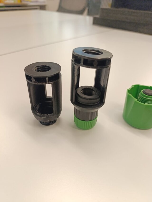 3D model of Reverse Engineering of a Garden Hose Connector and 3D Printing