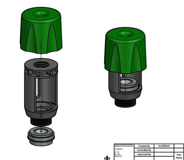 3D model of Reverse Engineering of a Garden Hose Connector and 3D Printing