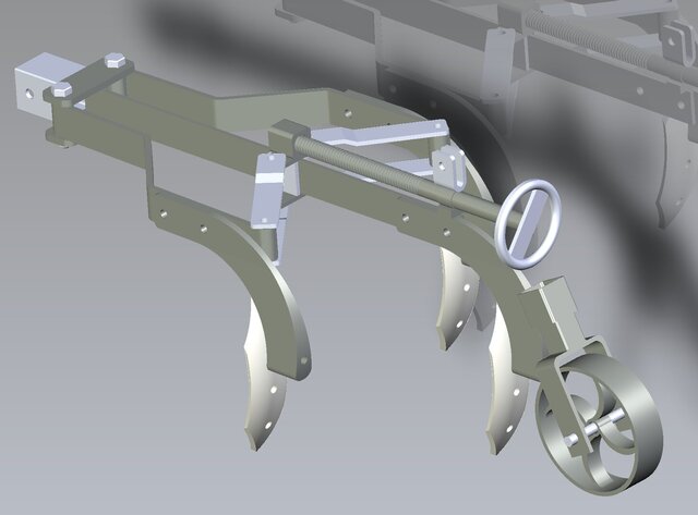 3D model of walking-tractor-ploughs-12-18-hp