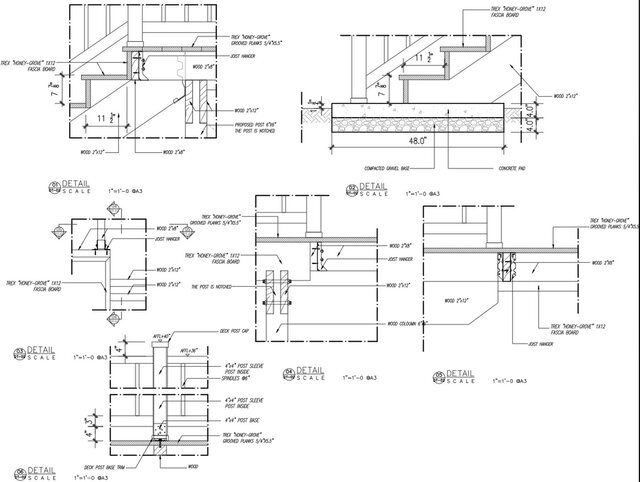 Residential Porch Deck Construction Drawings – image 7 of 8