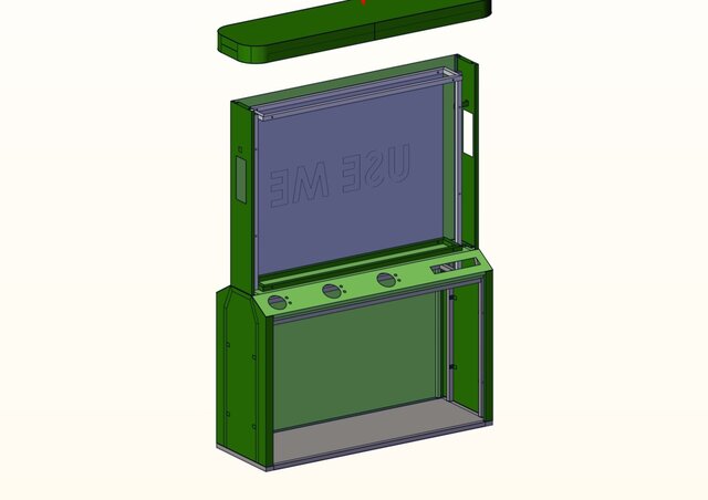 3D model of Sheet Metal & Weldment Work ( Smart Bottle Crusher )